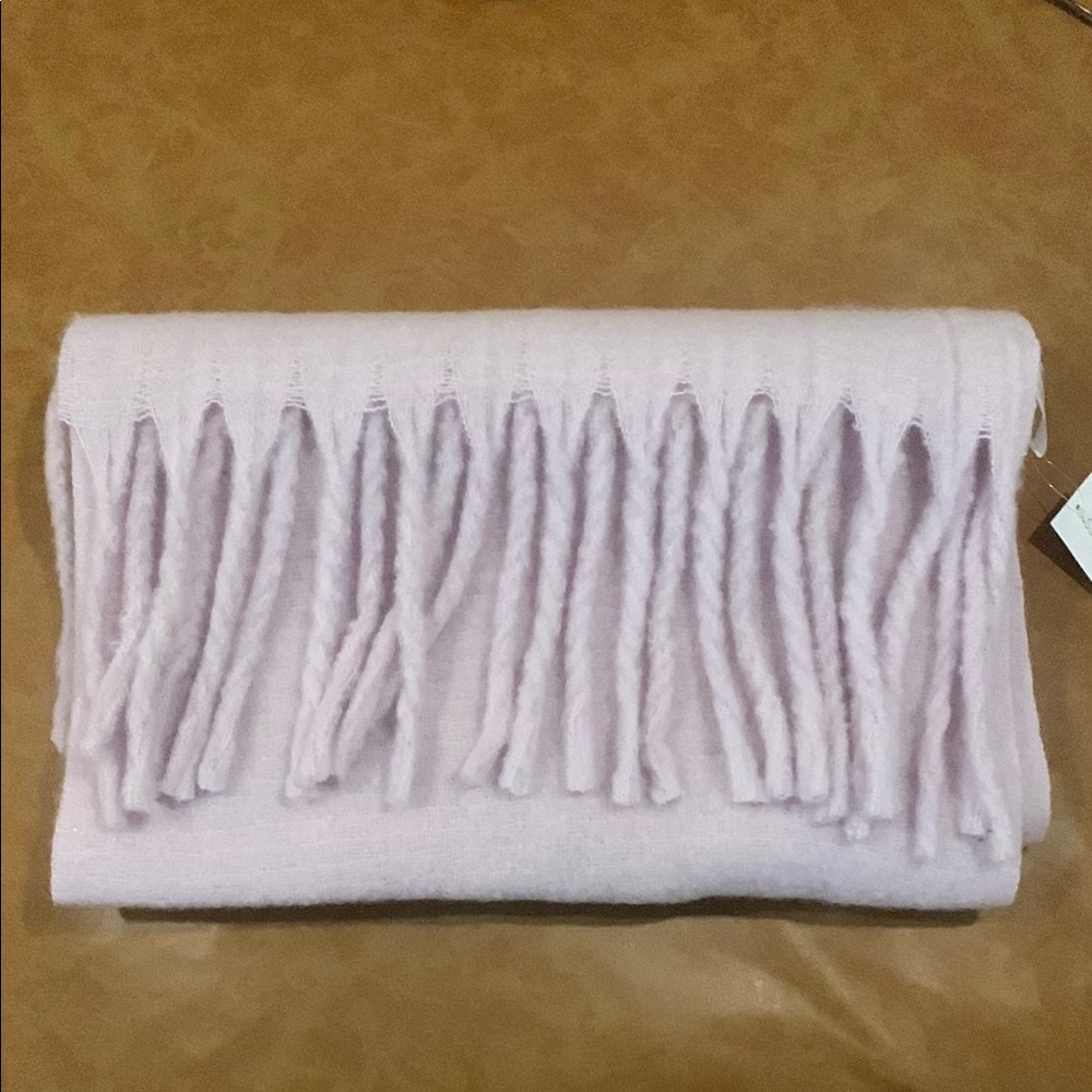 Mia & Tess Light Lilac Fringe Scarf - One Size